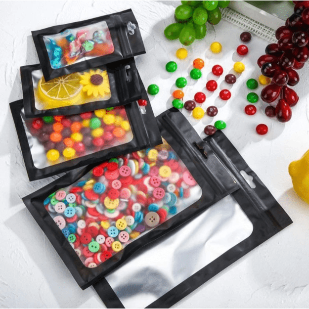 Czarne woreczki strunowe 10 x 15 cm (100 szt./opakowanie)