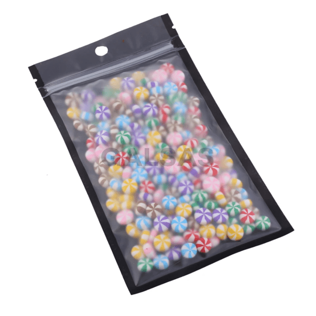 Czarne woreczki strunowe 10 x 15 cm (100 szt./opakowanie)