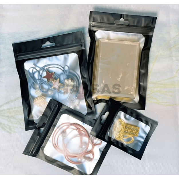 Czarne woreczki strunowe 10 x 15 cm (100 szt./opakowanie)