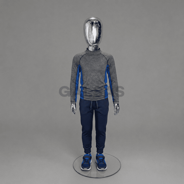 Manekin dziecięcy VAI-SILVER-116. Kolor srebrny. Wzrost 116 cm.