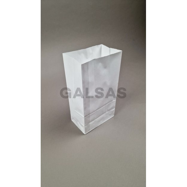 Papierowe reklamówki Kraft – z dnem  – 13 x 8 x 24 cm, białe, 50 szt./opakowanie Papierowe reklamówki Kraft – z dnem  – 13 x 8 x 24 cm, białe, 50 szt./opakowanie