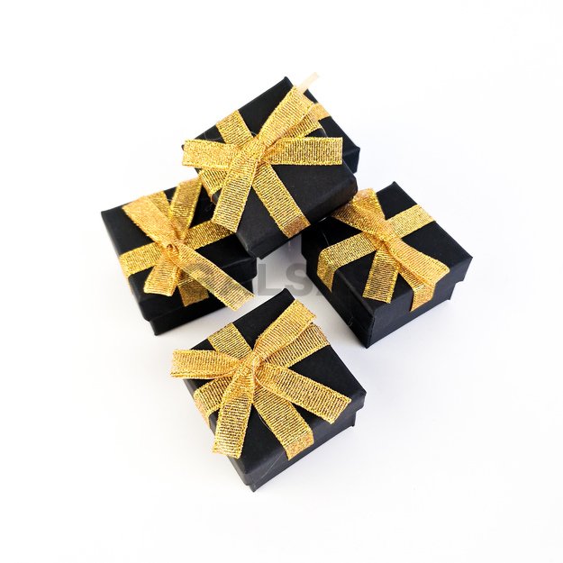 Papierowe kolorowe pudełka z kokardą - 5x5x3 cm. Opakowanie  zawiera 24 sztuki