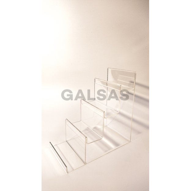 Uniwersalny regał na pasmanterię lub drobne towary, 4 poziomy, szerokość 140 mm, tworzywo sztuczne