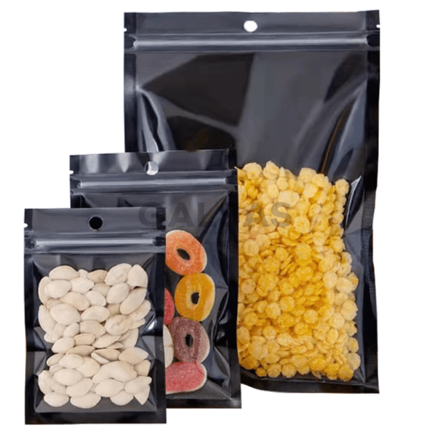 Czarne woreczki strunowe Ziplock MiniGrip - 20x30 cm (100 szt./opakowanie)
