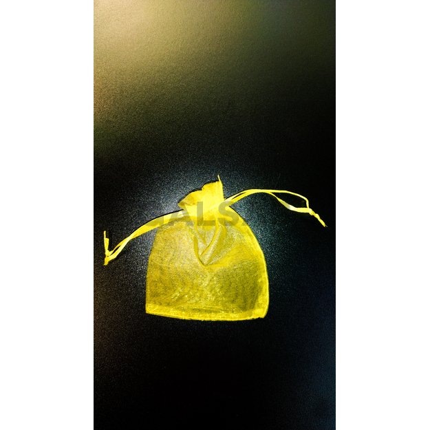 Woreczki prezentowe z organzy - kolor "żółta cytryna", 5 x 7 cm - do pakowania biżuterii