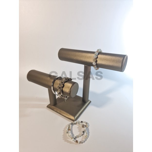 Stojak na bransoletkę i zegarek, 2 poziomy, czarny jedwab - APY-2-NEW-SILK-RD