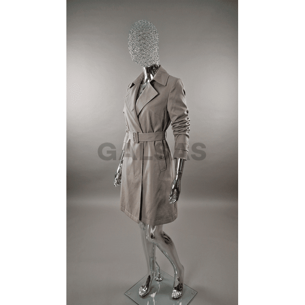 Lustrzany chromowany manekin damski BF2-TINKL-SILVER