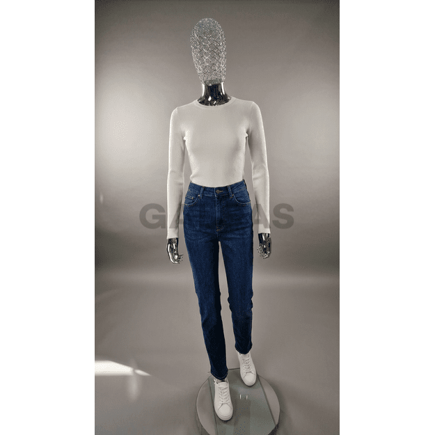Lustrzany chromowany manekin damski BF2-TINKL-SILVER