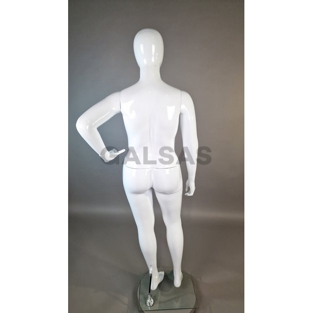 Manekin damski „Plius size” - model XXL81RAN – kolor biały błyszczący. Tworzywo sztuczne
