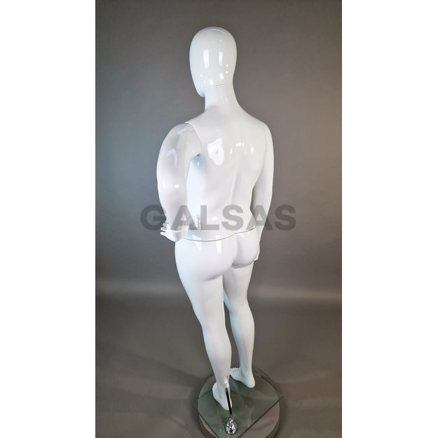 Manekin damski „Plius size” - model XXL81RAN – kolor biały błyszczący. Tworzywo sztuczne