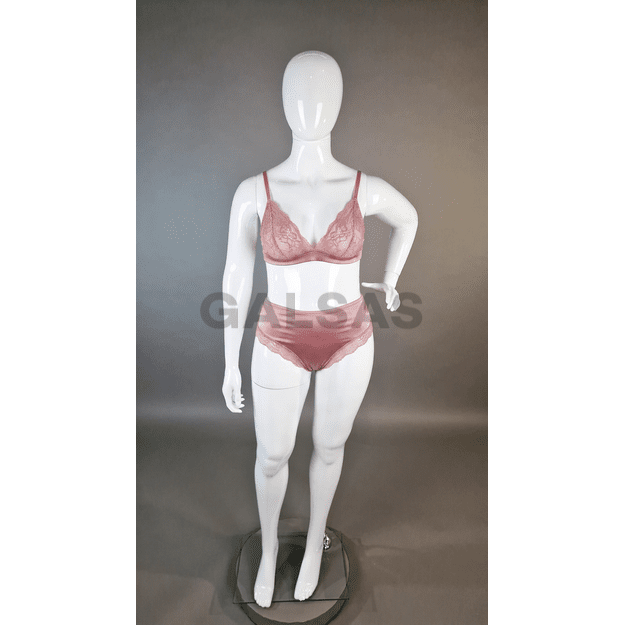 Manekin damski „Plius size” - model XXL81RAN – kolor biały błyszczący. Tworzywo sztuczne