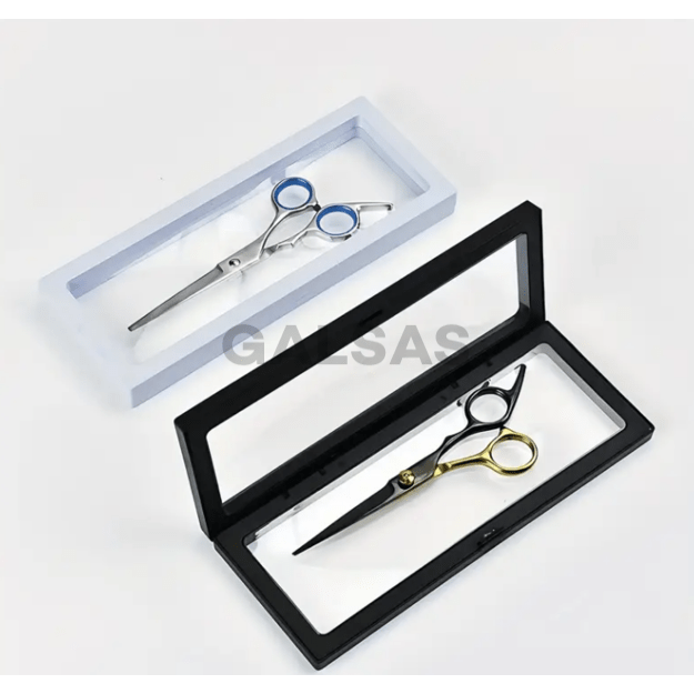 Pudełko do pakowania prezentów z elastyczną folią - na biżuterię, numizmaty, zdjęcia. Kolor biały. Wymiary 23 x 9 x 2 cm